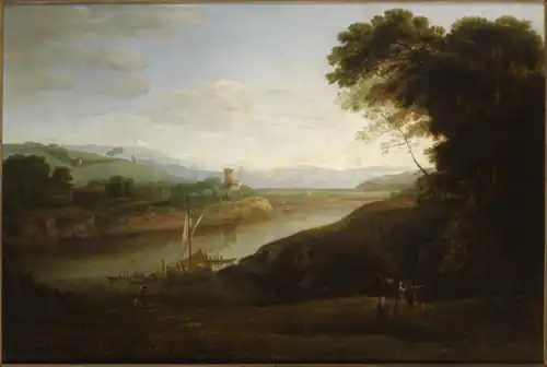 A View on the Banks of the Tiber at Rome by Francis Towne