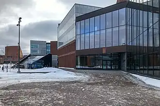 Entrance to the Aalto University Business School in February 2019