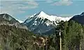 Abrams Mountain seen from southbound US Highway 550, approaching Ouray.