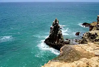 Limestone cliffs and rock formations in Los Morrillos, Cabo Rojo.