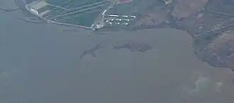 Some islands viewed from the air.