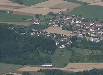 Aerial view of Penthalaz village