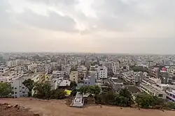 Aerial view of the town