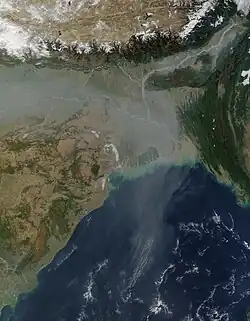 Image 38Air pollution in South Asia spread over the Bay of Bengal and beyond. (from Indian Ocean)