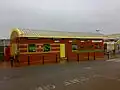The station building viewed from the car park.