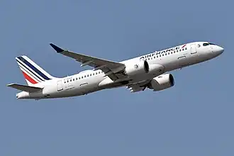 Air France Airbus A220 in the 2021 revised livery