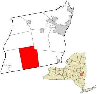 Location in Albany County and the state of New York.