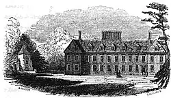 A sketch of a large 17th-century country house