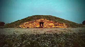 Outside and entrance to the new barrow