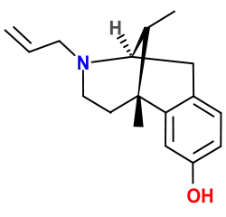 Chemical structure of Allylnormetazocine.