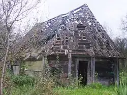 Wooden church in Almașu Mic (before it collapsed)