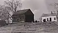 Amos Morse House, west wing and 1848 barn. Original Nat. Reg. photograph.