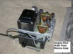 The 5 watt Ampex tube stereo amplifier from a Model 970