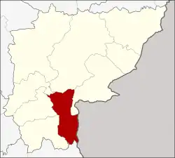 District location in Sa Kaeo province