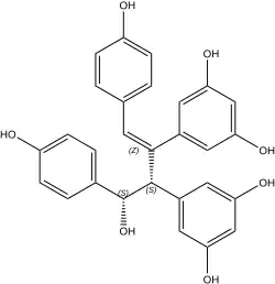 Chemical structure of amurensin A