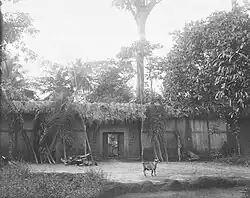 An Igbo compound entrance, in or near Önïcha. Photographed by Herbert Wimberley, c. 1903