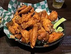 An order of buffalo wings from Packy's Sports Grill in Boca Raton, Florida