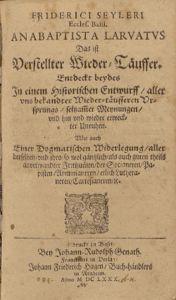 Anabaptista larvatus by Friedrich Seyler