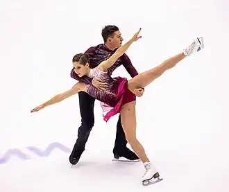 Anastasia Mishina and Aleksandr Galliamov at the 2023 Russian Grand Prix