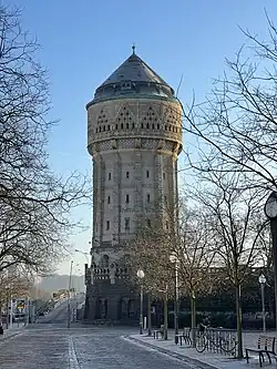 The water tower.