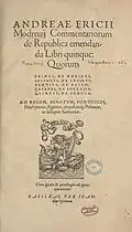De republica emendanda (1554) by Andrzej Frycz Modrzewski, proposed a deep programme of reforms of the state, society and church.