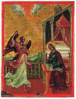 Icon of Annunciation. (Greece, 18th century)