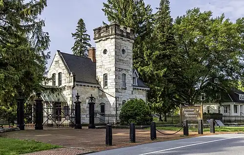 Antietam National Cemetery entrance and gatehouse