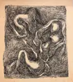 Ink drawing "Substance of Silence" created in 1993