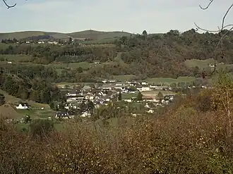 Arcizac-ez-Angles seen from the hillside