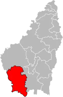 Situation of the canton of Les Cévennes ardéchoises in the department of Ardèche