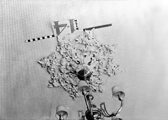 Detail of chandelier medallion, 1936