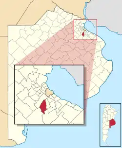 location of Ezeiza Partido in Gran Buenos Aires