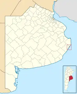 location of Pinamar Partido in Buenos Aires Province
