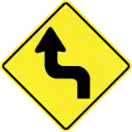 Double sharp turn, first to left