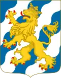 The Swedish royal House of Bjälbo, in the 17th century perceived as the arms of Götaland
