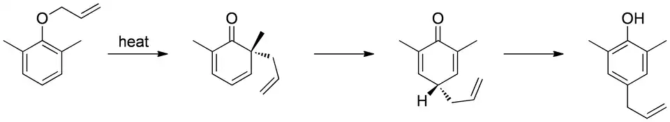 Aromatic Claisen with ortho-position substituted