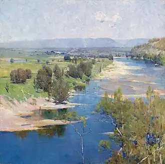 Arthur Streeton, The purple noon's transparent might, 1896