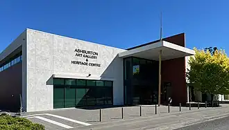 Entrance to Ashburton Art Gallery and Museum building