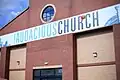 Front entrance of !Audacious Church, Manchester
