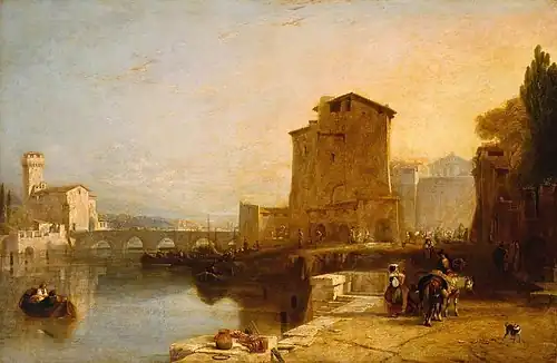 Entrance to Pisa from Leghorn, 1833