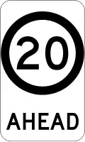 (G9-79) 20&nbsp;km/h Speed Limit Ahead