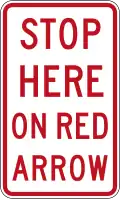 (R6-14) Stop Here on Red Arrow