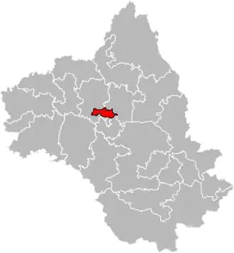 Situation of the canton of Rodez-Onet in the department of Aveyron