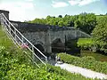 The aqueduct seen from the Bradford-on-Avon side, with the River Avon beneath