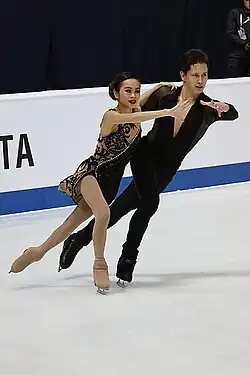 Avonley Nguyen and Vadym Kolesnik at the 2019 World Junior Championships
