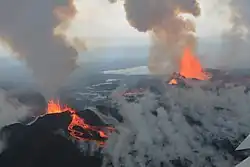 Lava fountains at Holuhraun