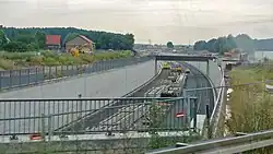 Construction work at the entrance of the rail tunnel (July 2010)