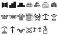 Symbols resembling architectural elements