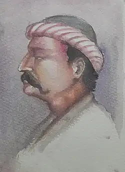 Portrait attributed to Babu Banwari Charan Munshi, zamindar of Chougachi