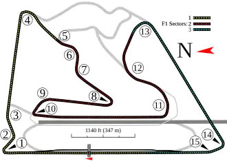 Layout of the Bahrain International Circuit
